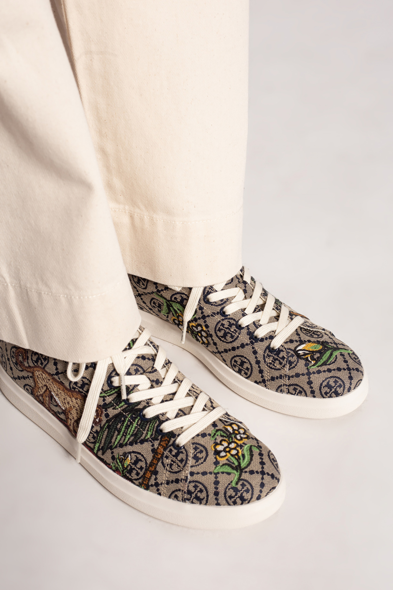 Tory burch sale floral sneakers